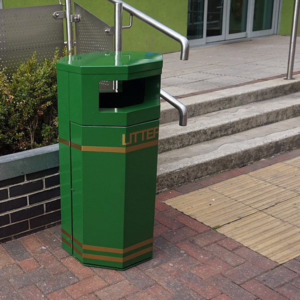 Octagonal Litter Bin - 90 Litre