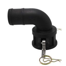 2" Camlock Coupling with a 2" Hose Tail on a 90 degree elbow