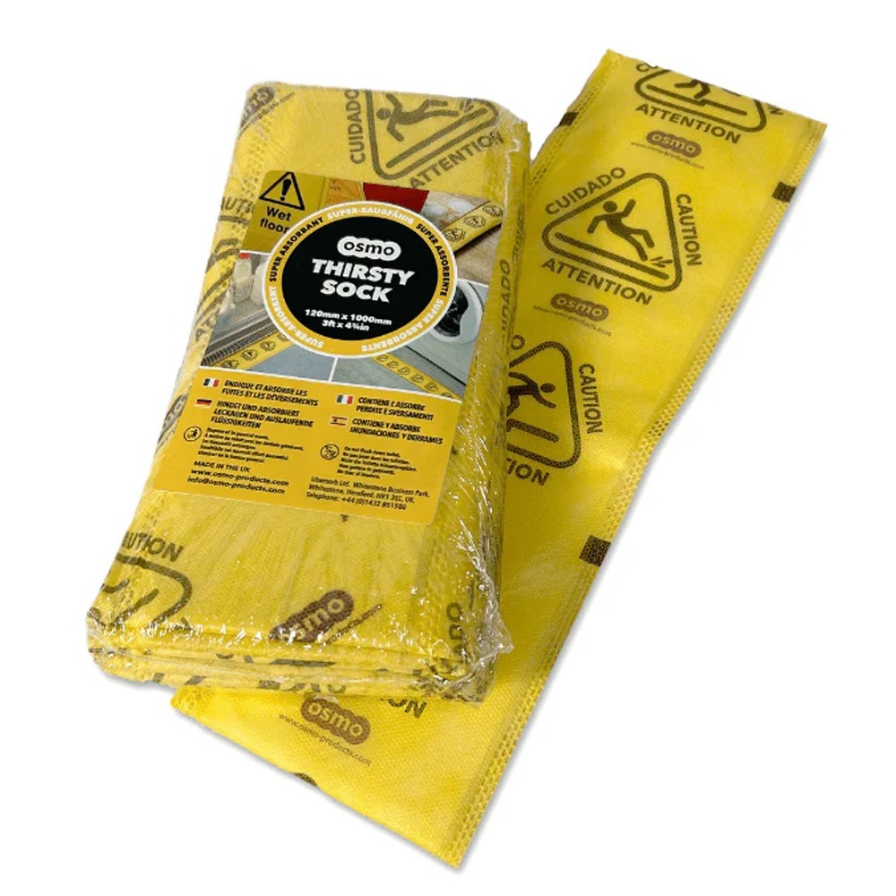 Osmo Thirsty Sock – 1.2m Water Absorbing Barrier - Pack of 3