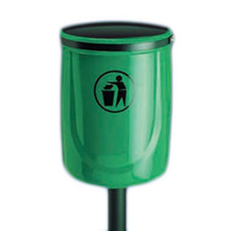 Osprey Open Top Post Mountable Litter Bin -  40 Litre - green