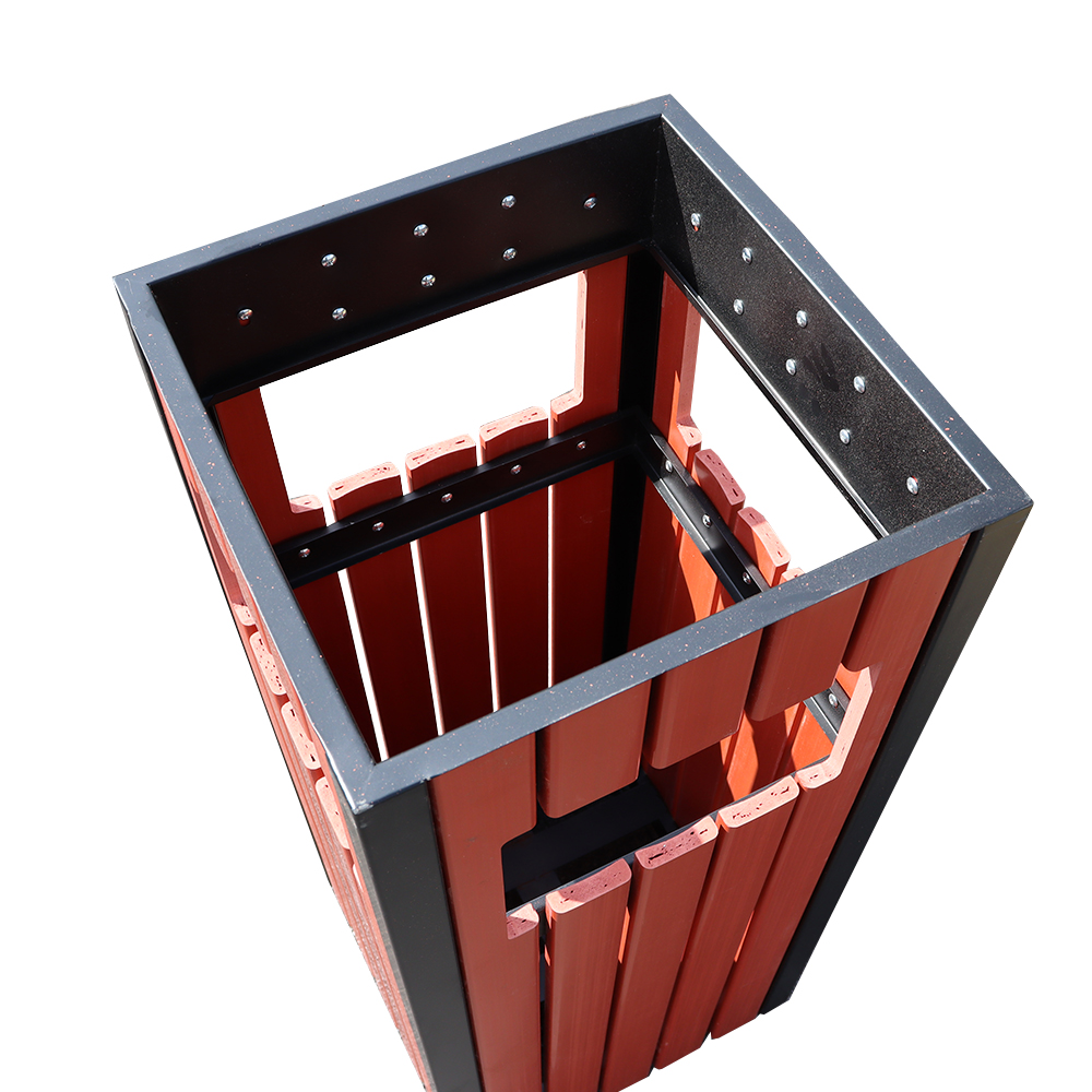 Wood Effect Waste Bin - 42 Litre