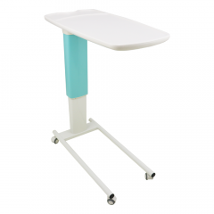 Hospital Overbed Wheeled Plastic Table 