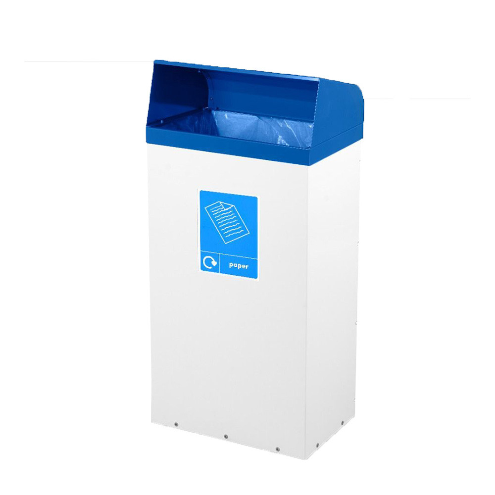 Hooded Open Top Metal Bin  - 60 to 80 Litres