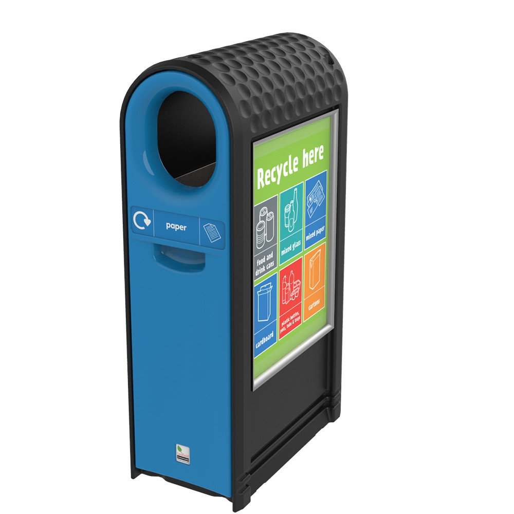 EcoArc External Recycling Bin - 80 Litre - blue