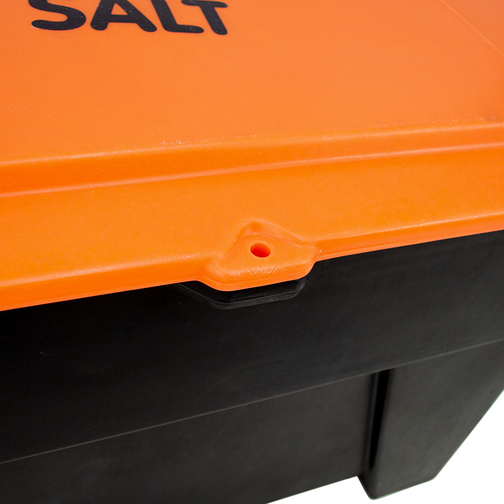 Pathfinder 200 Litre Lockable Grit Bin - Black Base / Orange Lid