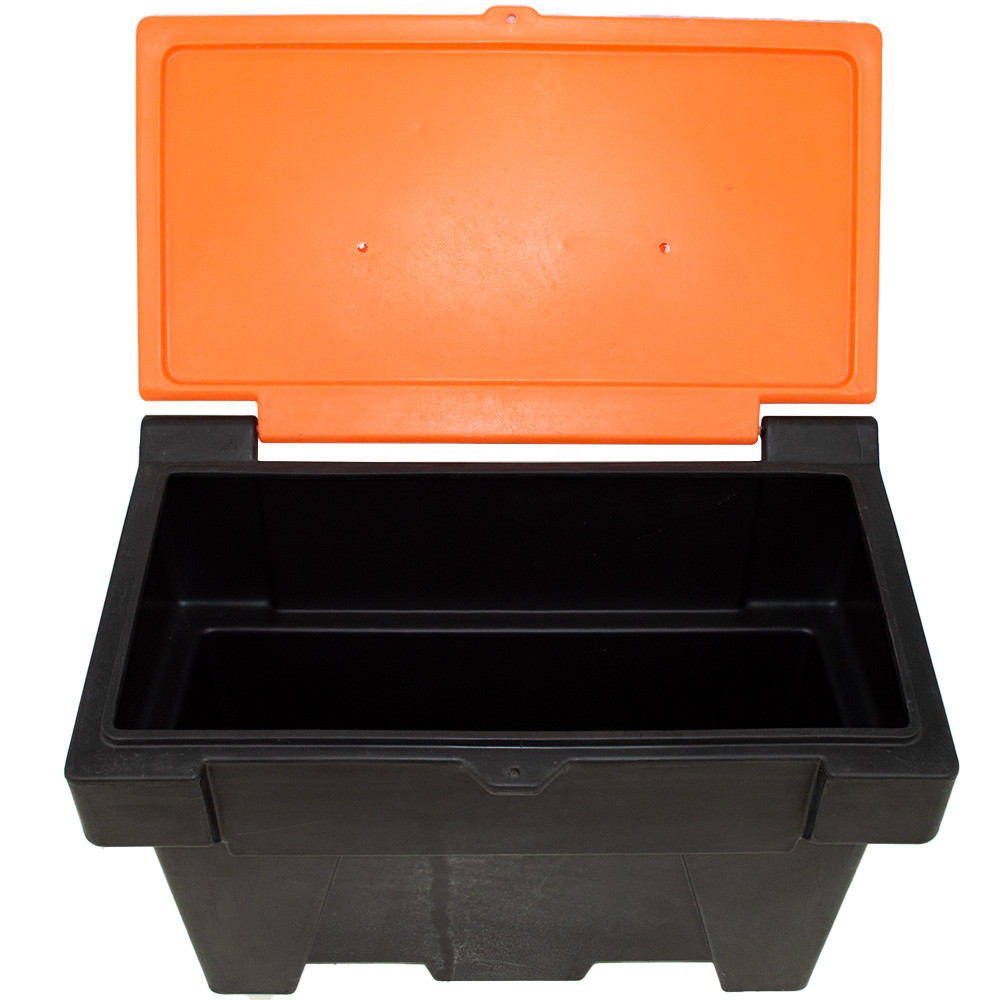 Pathfinder 200 Litre Lockable Grit Bin - Black Base / Orange Lid