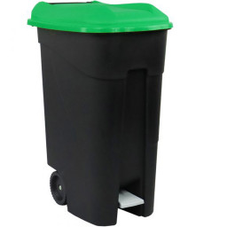 Pedal Operated Wheeled Litter Bin - 80 Litre