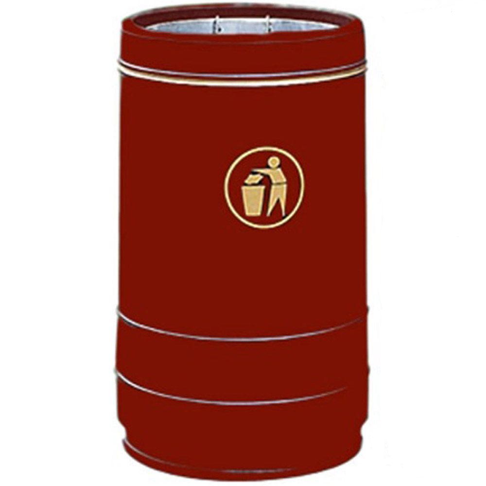 Pickwick Open Top Litter Bin - 90 Litre - red