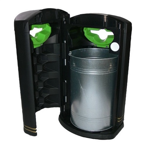 Pioneer Hooded Recycling Bin - 130 Litre