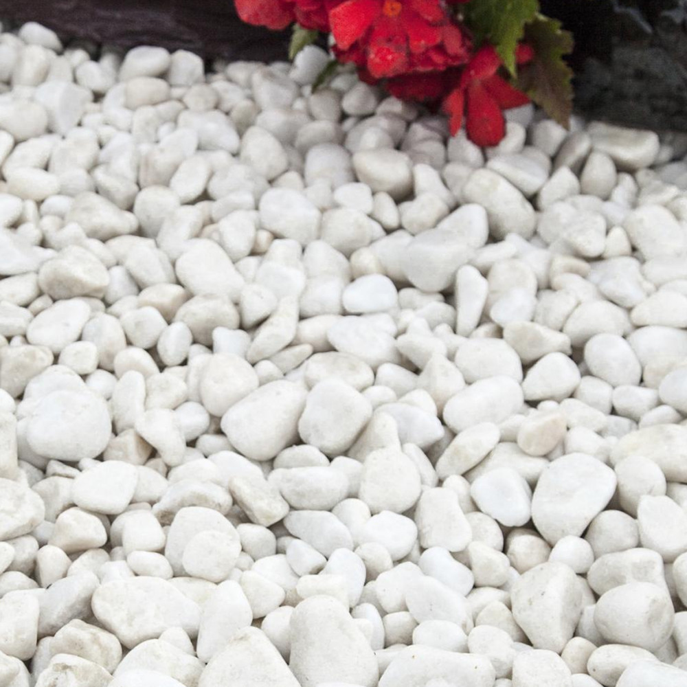 Bags of white garden stones on sale