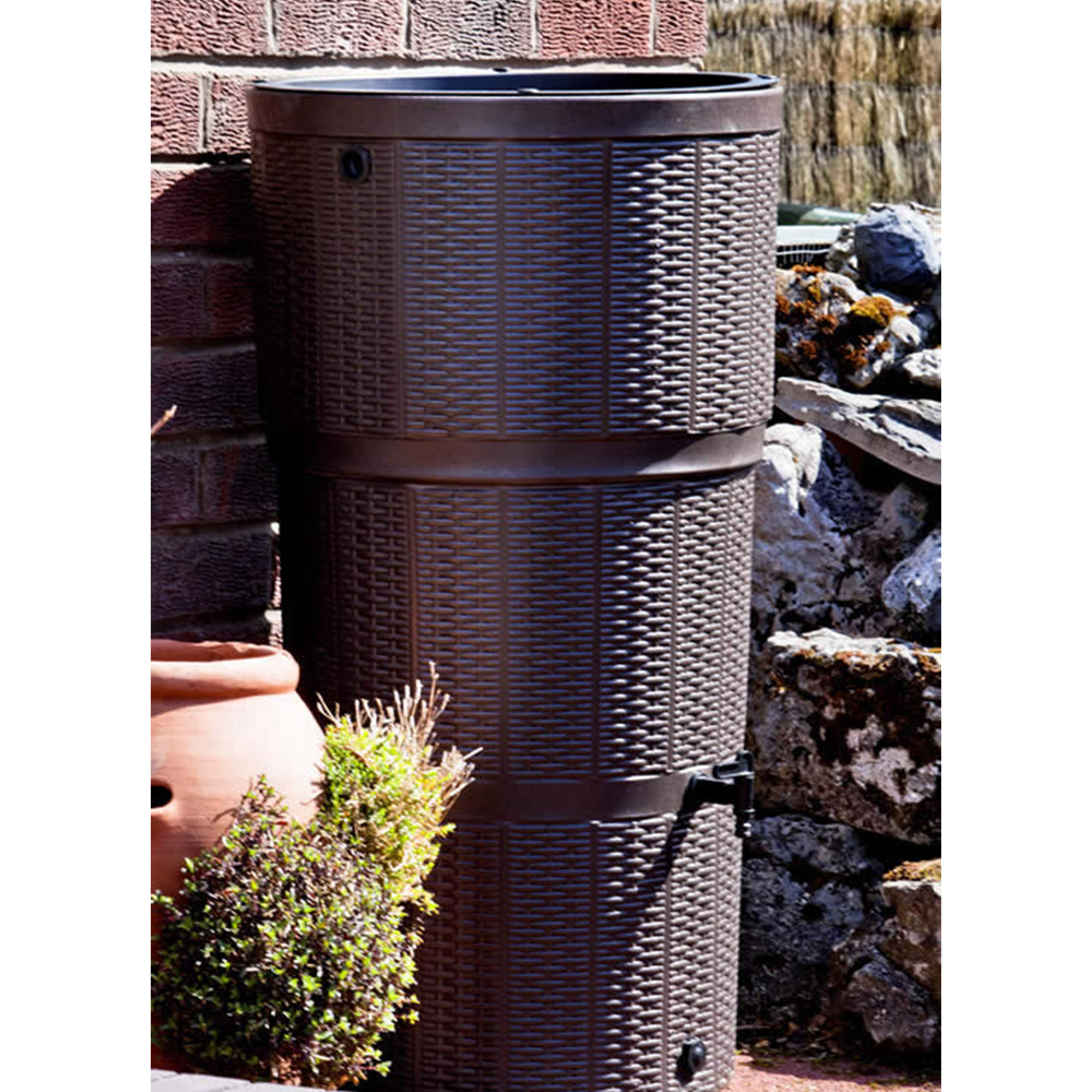 150 Litre Rattan Effect Water Butt Kit