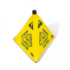 Pop-Up Cone - 50cm Multilingual 'Caution' Symbol