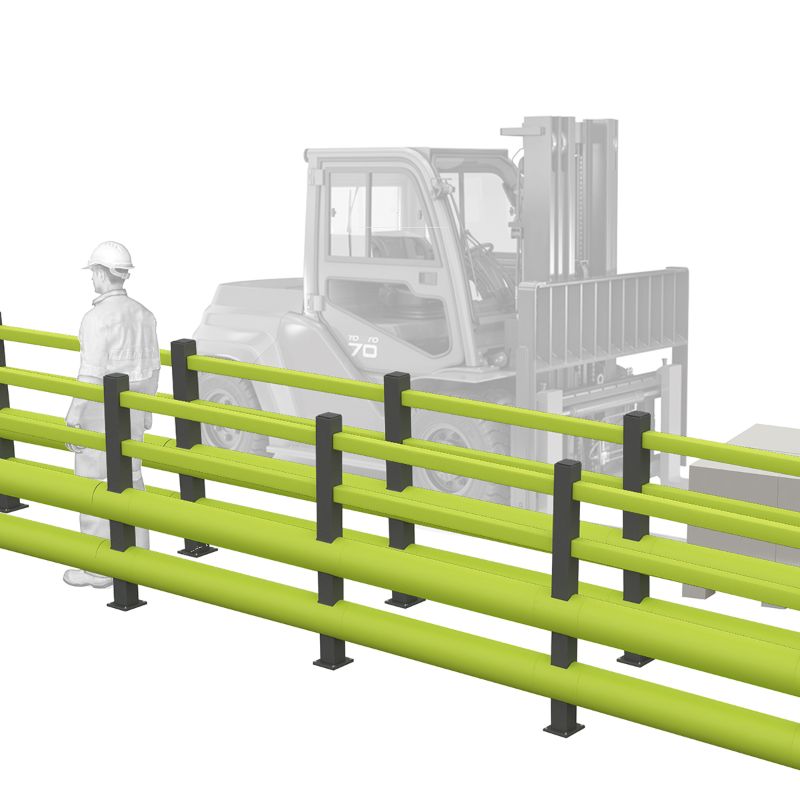 Double Bumper Pedestrian Safety Protection Barrier