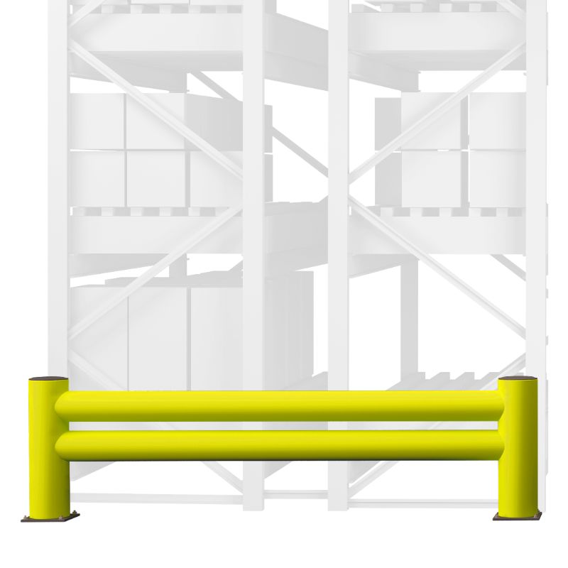 End of Racking Aisle Double Safety Protection Barrier