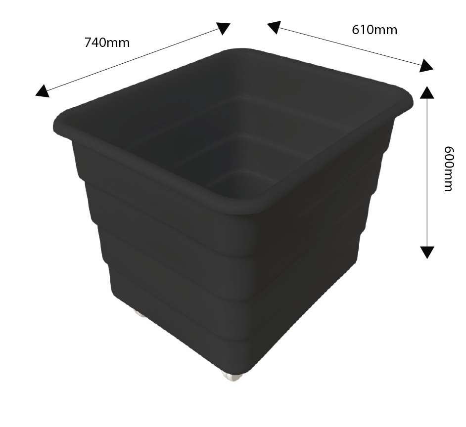 225 Litre Food Grade Ribbed Sided Truck