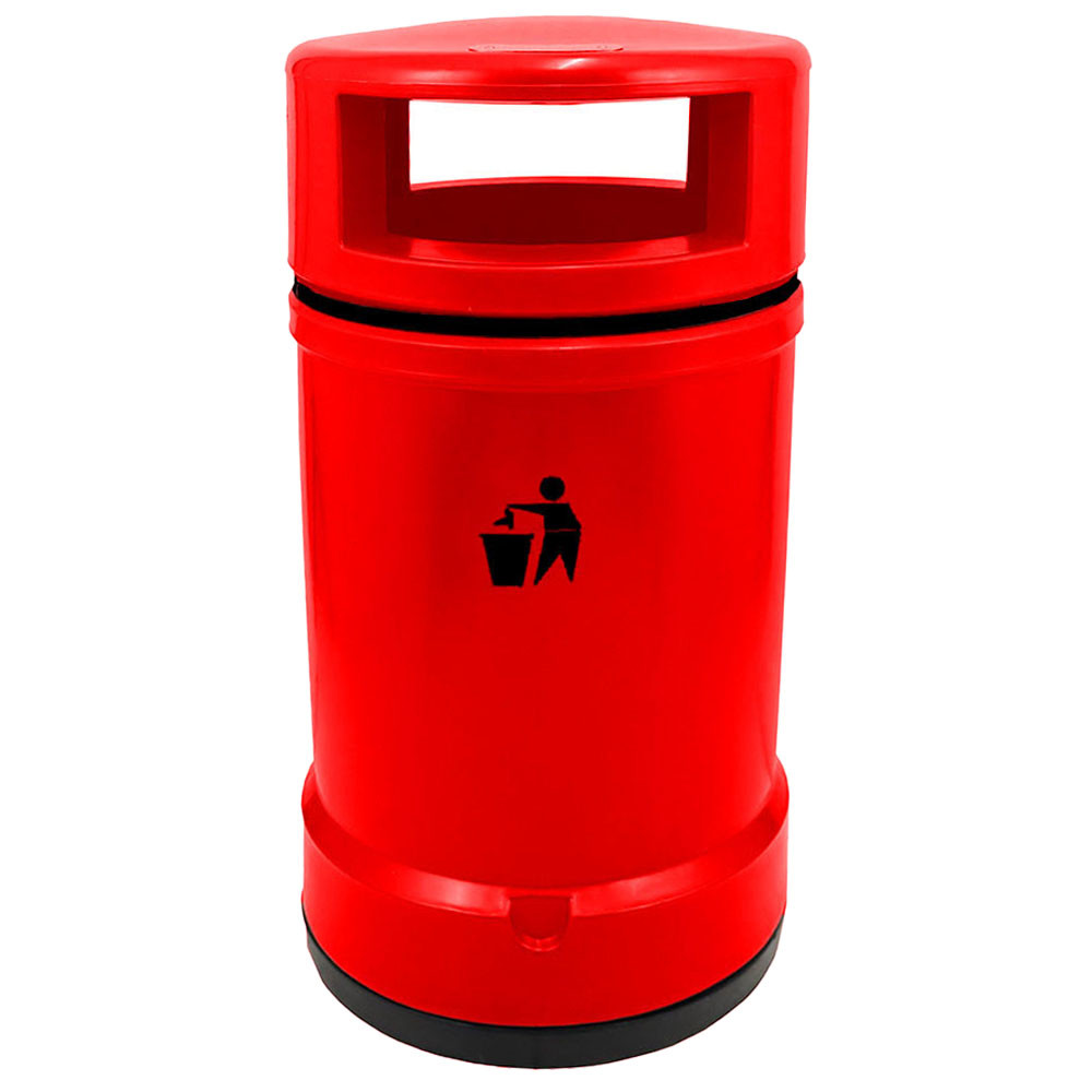Derwent Outdoor Heritage Litter Bin - 120 Litre - red
