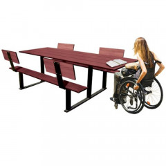 Riga Wood and Steel Disabled Access Picnic Table