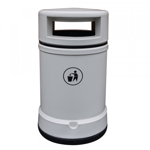 Derwent Outdoor Heritage Litter Bin - 120 Litre - moon grey