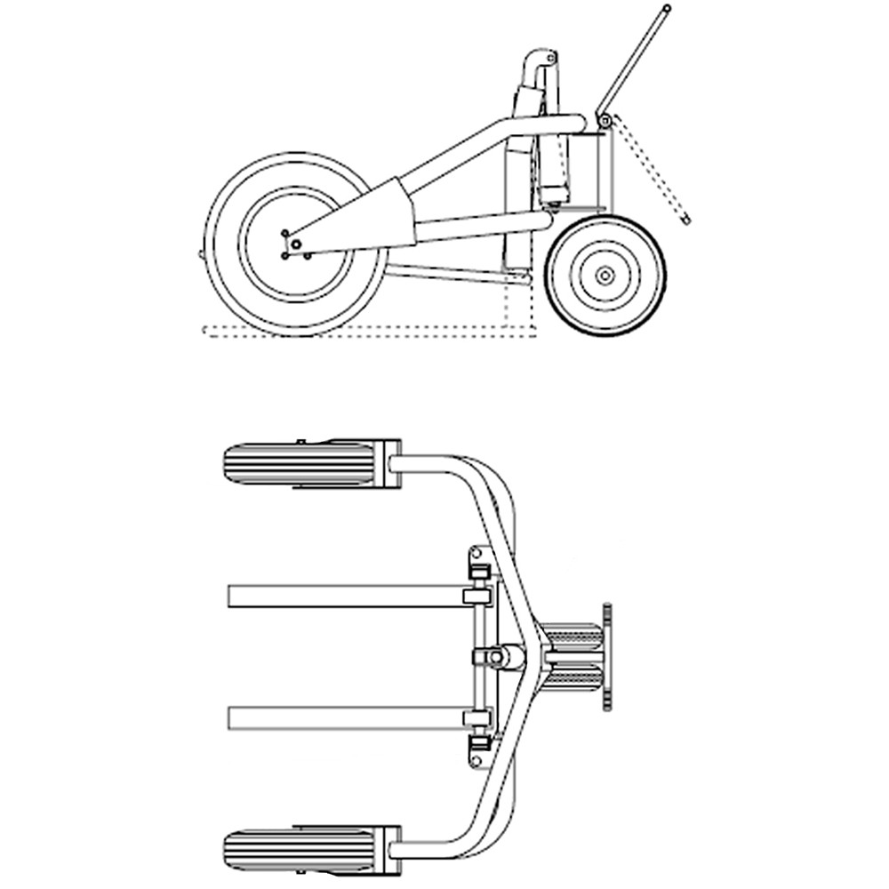 Adjustable Rough Terrain Pallet Truck - 1500kg