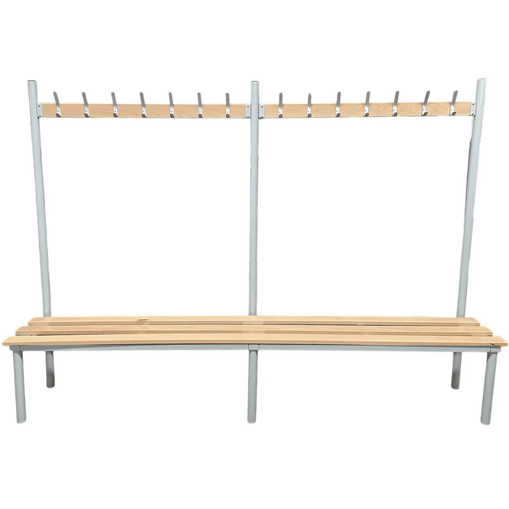 Single Sided Changing Room Benches with Hooks