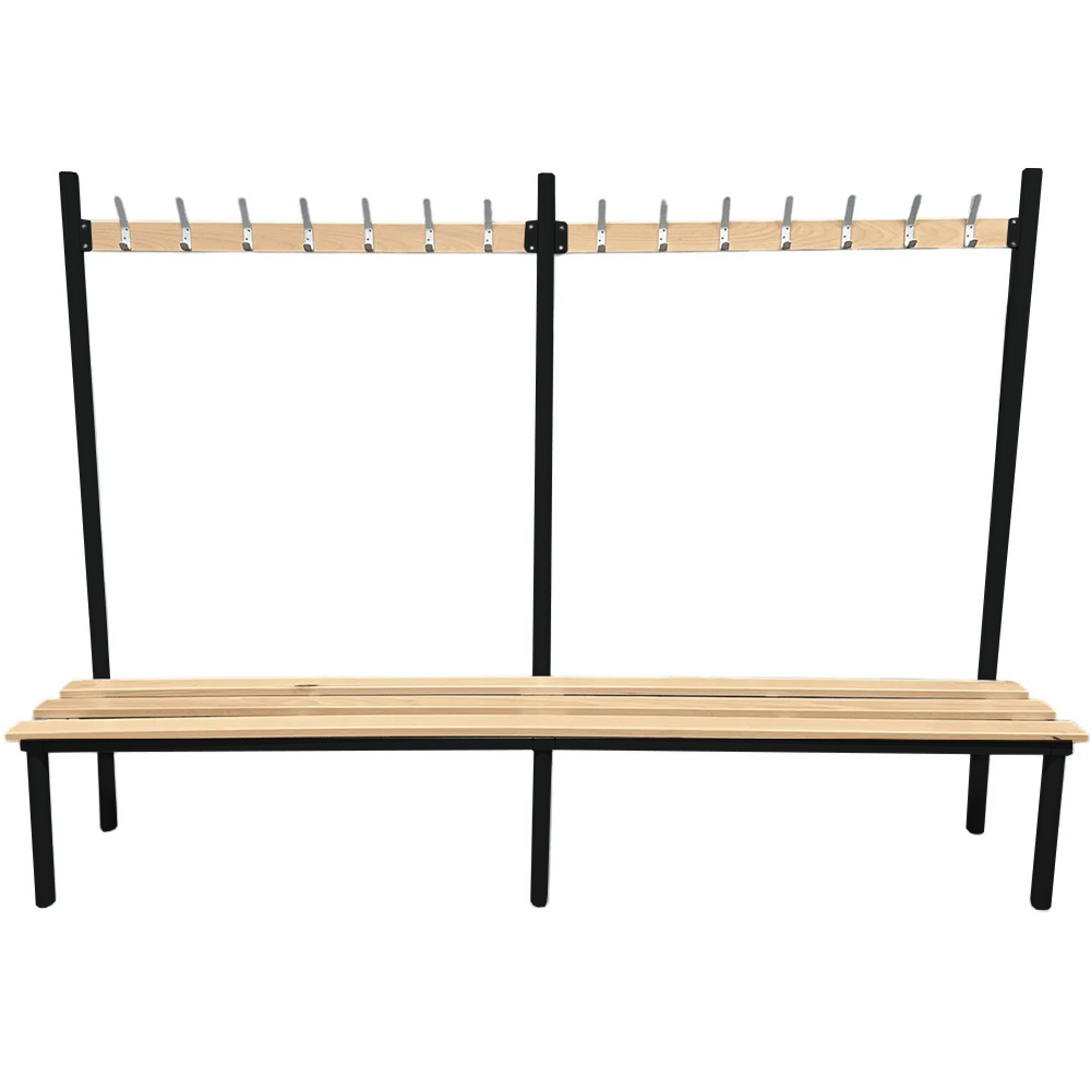 Single Sided Changing Room Benches with Hooks