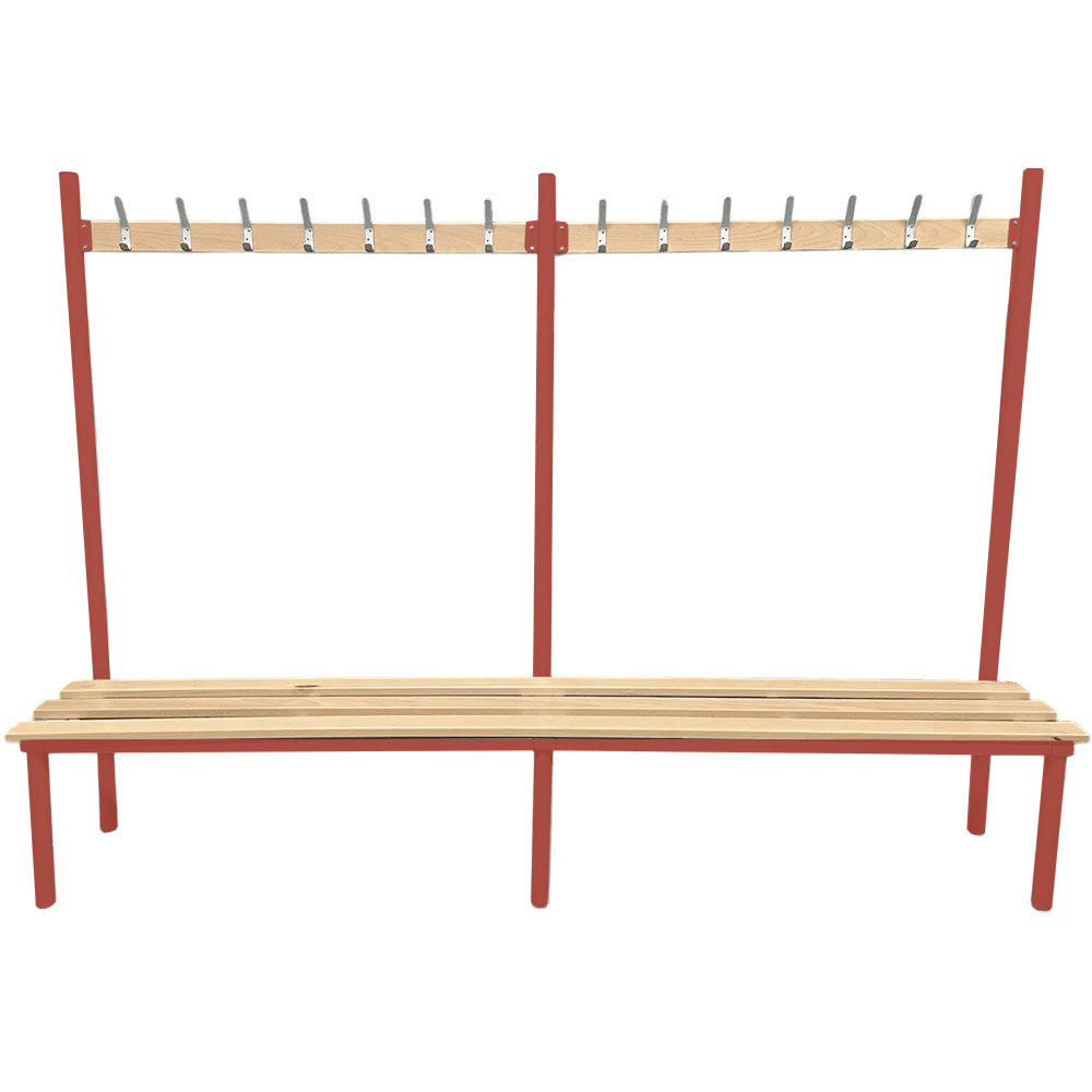 Single Sided Changing Room Benches with Hooks