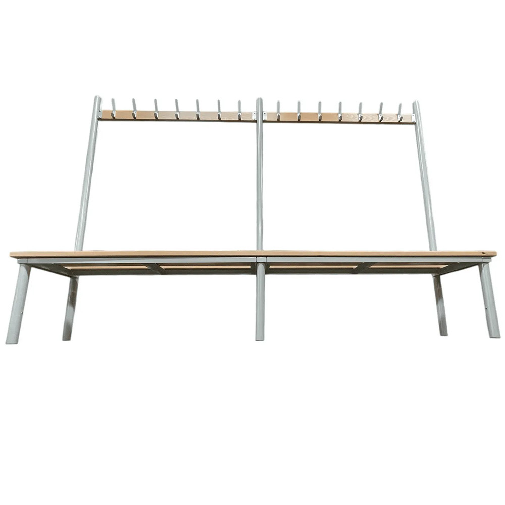 Single Sided Changing Room Benches with Hooks