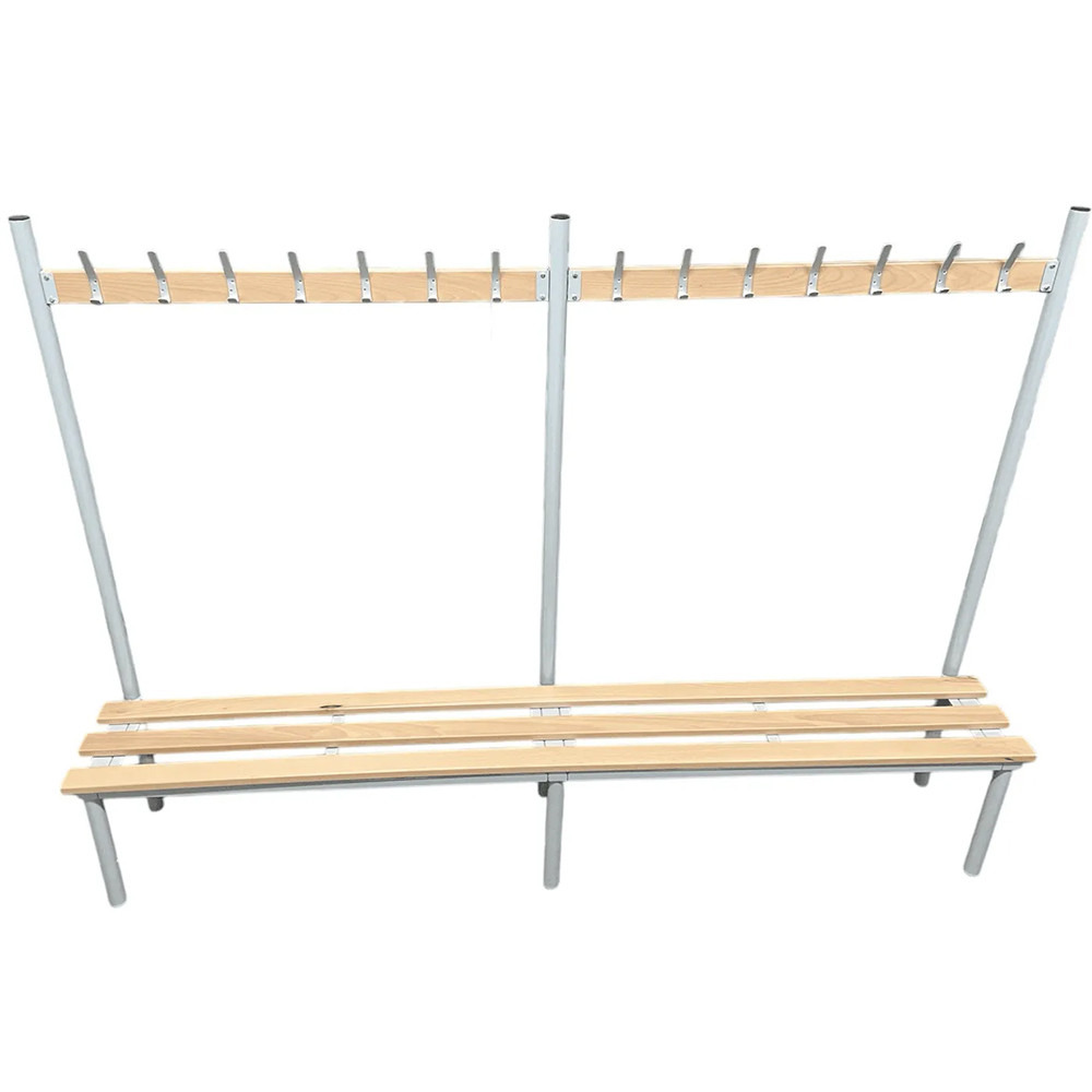 Single Sided Changing Room Benches with Hooks