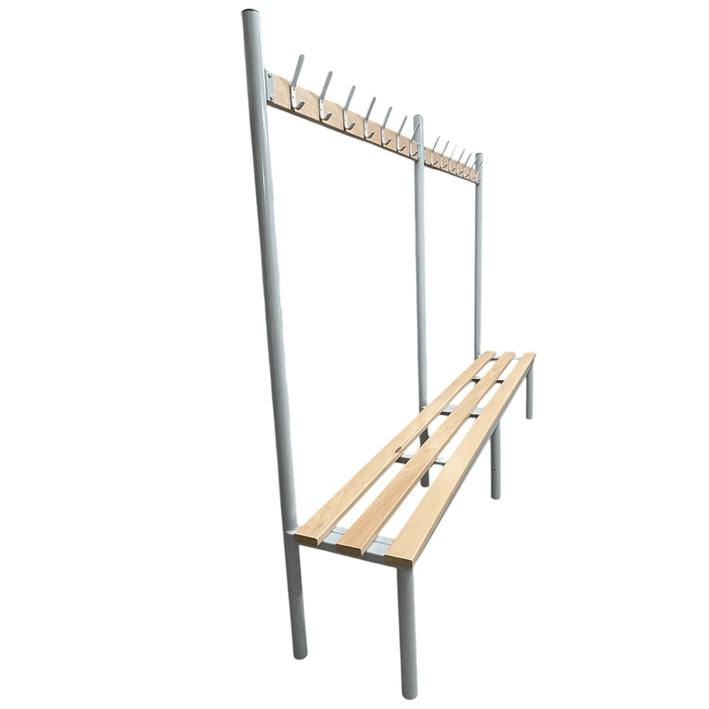 Single Sided Changing Room Benches with Hooks
