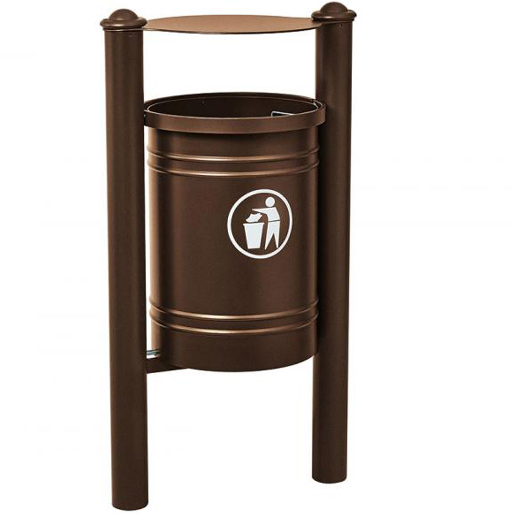 Santiago Hooded Litter Bin - 40 Litres