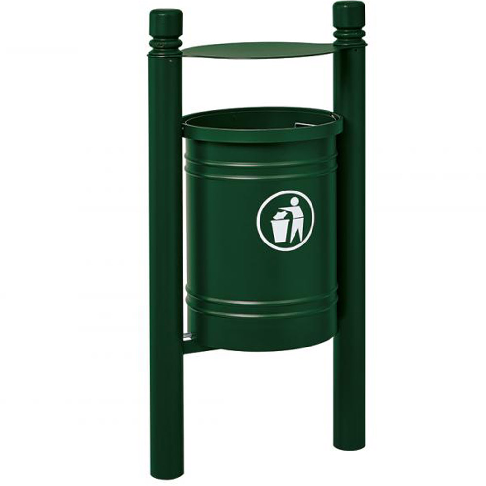 Santiago Hooded Litter Bin - 40 Litres
