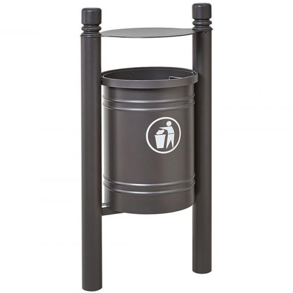 Santiago Hooded Litter Bin - 40 Litres