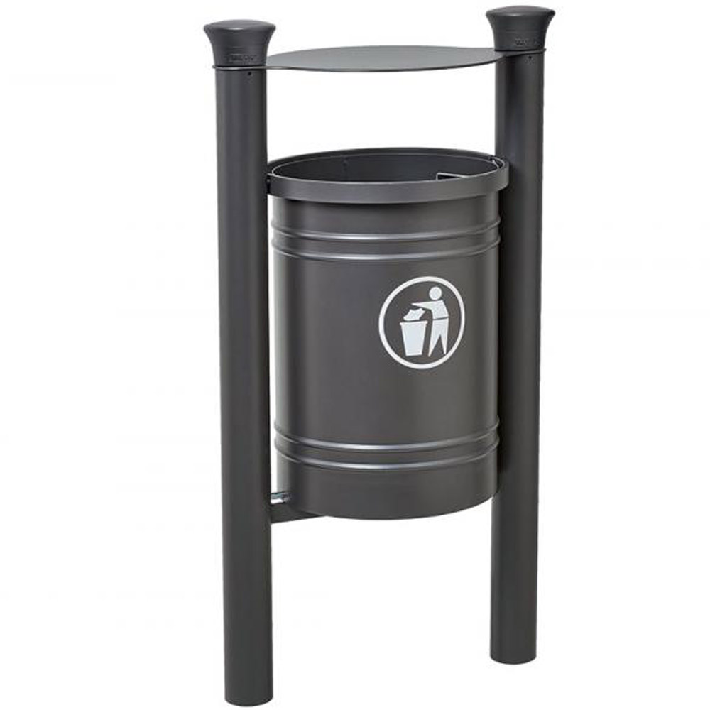 Santiago Hooded Litter Bin - 40 Litres