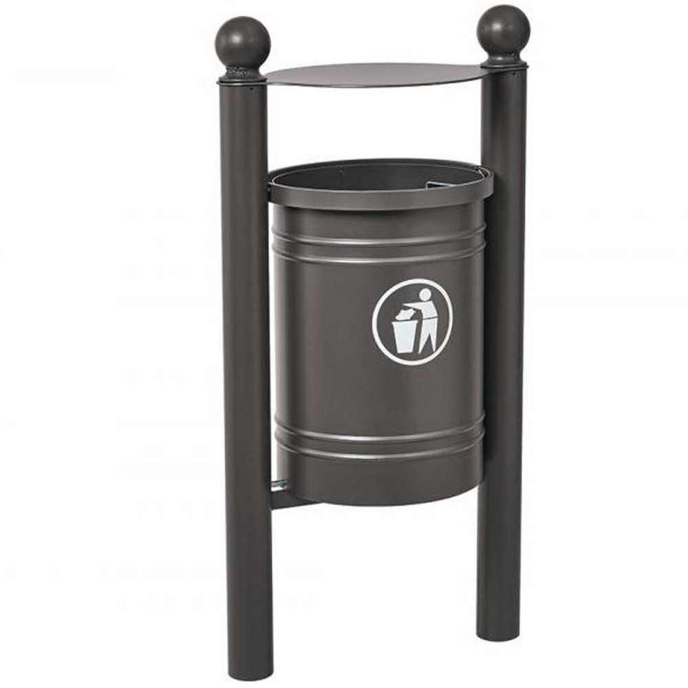 Santiago Hooded Litter Bin - 40 Litres