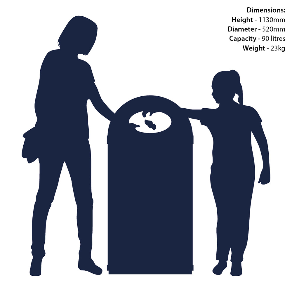 Classic Litter Bin - 90 Litre