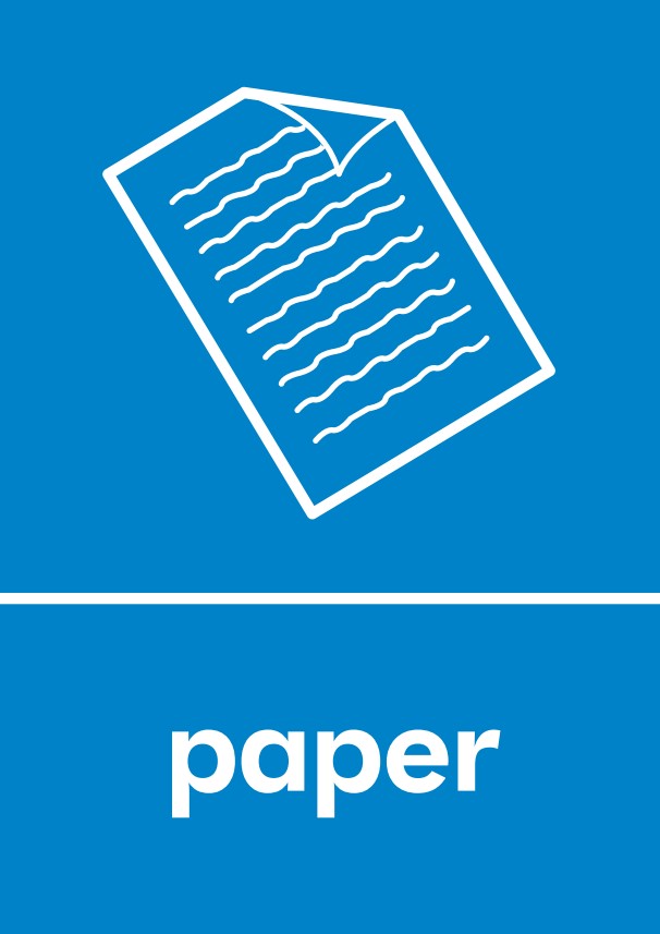 EcoArc External Recycling Bin - 80 Litre - paper