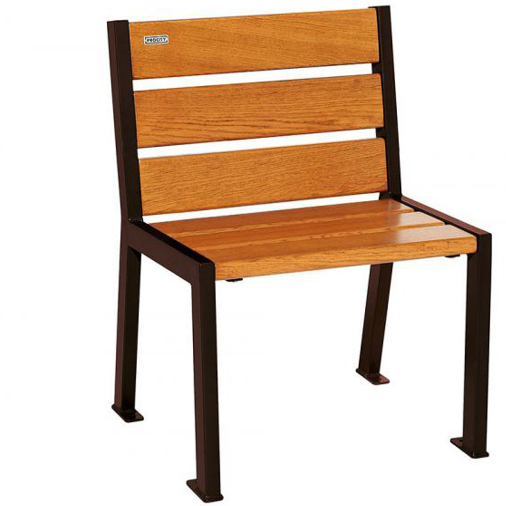 Silaos Wood and Steel Chair - chocolate brown