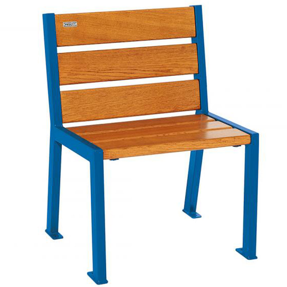 Silaos Wood and Steel Chair - gentian blue
