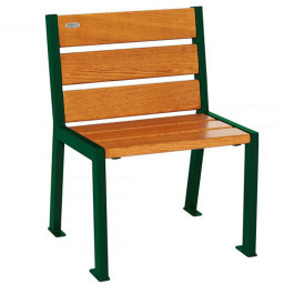 Silaos Wood and Steel Chair - moss green