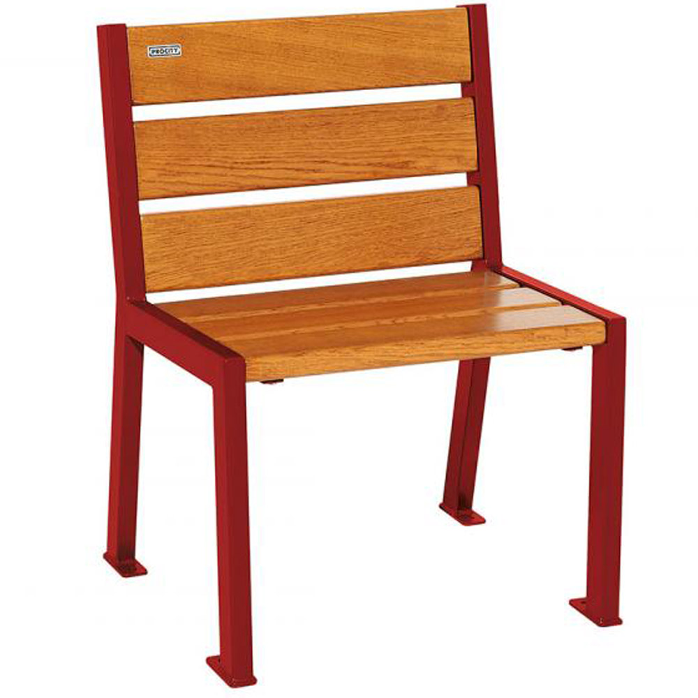 Silaos Wood and Steel Chair - purple red