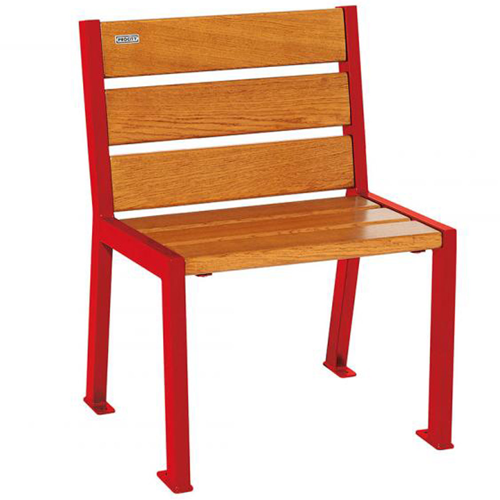 Silaos Wood and Steel Chair - traffic red
