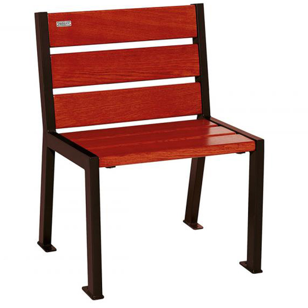Silaos Wood and Steel Chair - Mahogany - chocolate brown