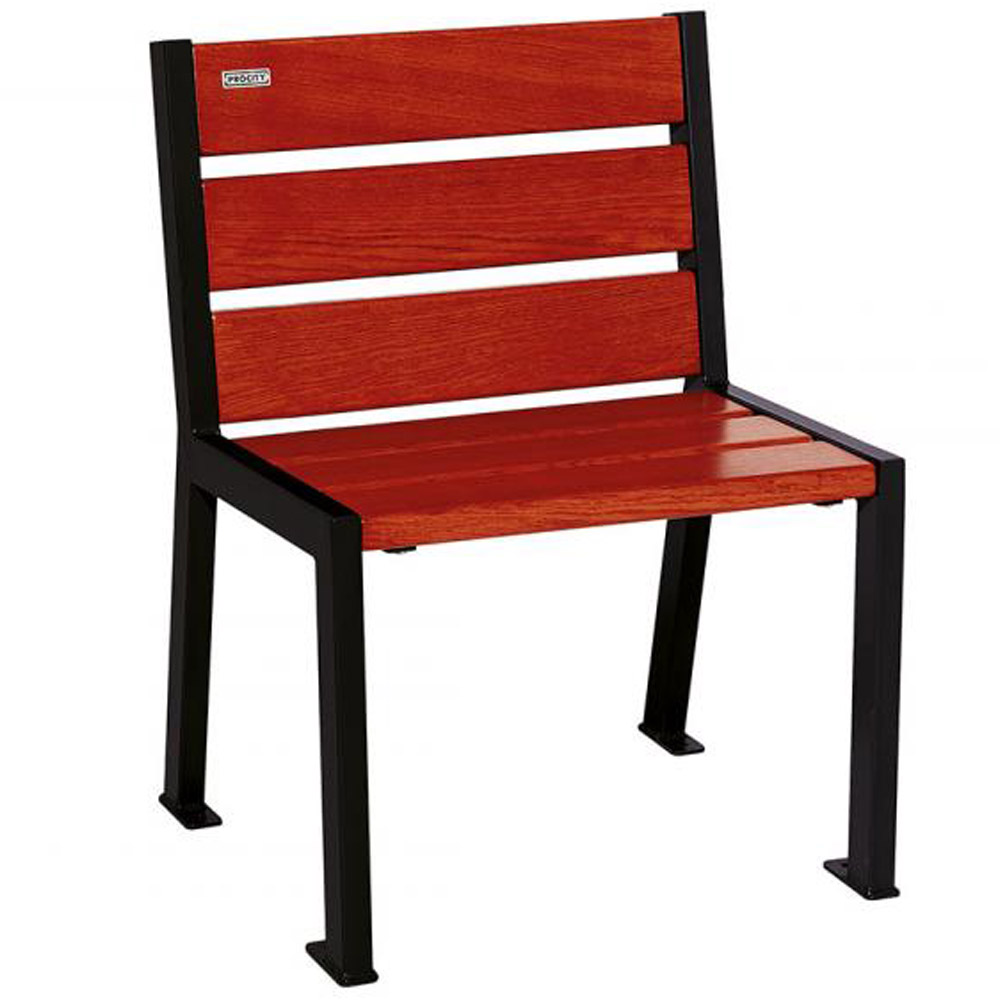 Silaos Wood and Steel Chair - Mahogany - black