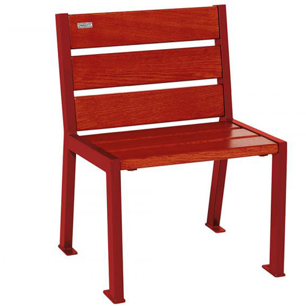 Silaos Wood and Steel Chair - Mahogany - purple red