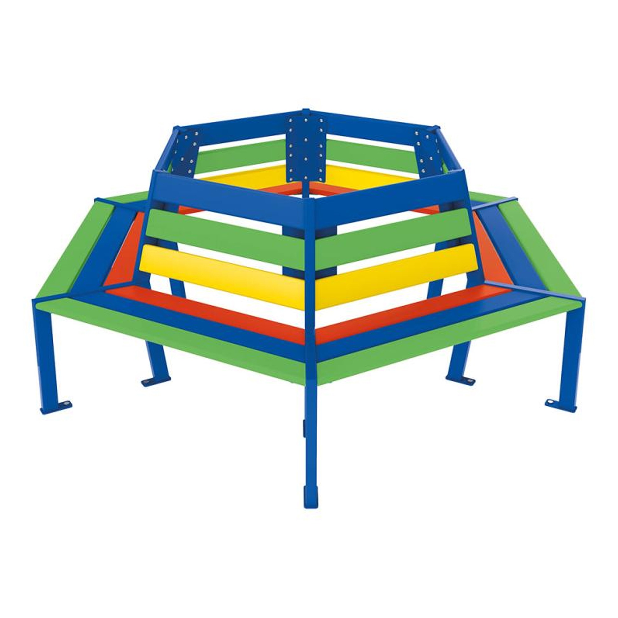 Silaos Wood and Steel Junior Tree Bench 