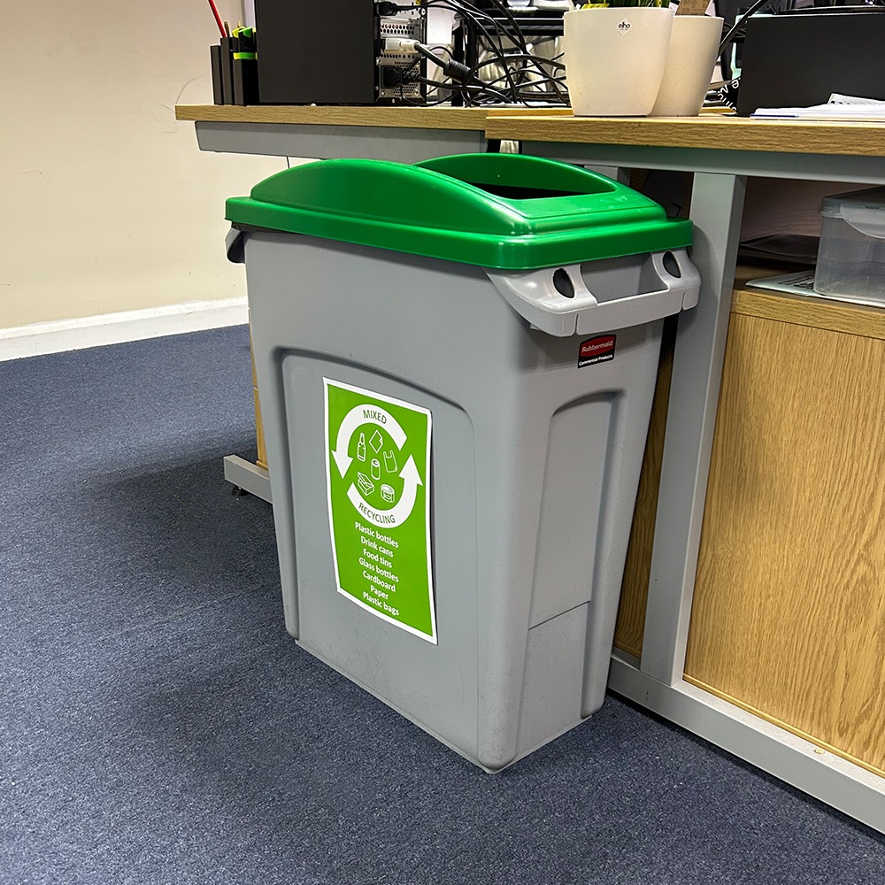 Simpler Recycling Rubbermaid Slim Jim Mixed Recycling Bin - 60 Litre