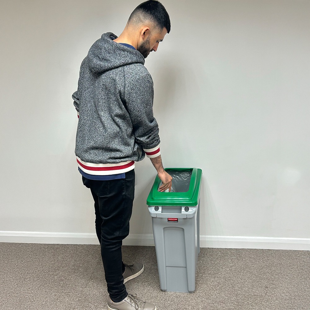 Simpler Recycling Rubbermaid Slim Jim Mixed Recycling Bin - 60 Litre