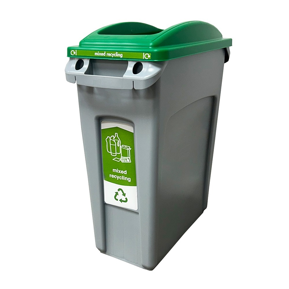 Simpler Recycling Rubbermaid Slim Jim Mixed Recycling Bin - 60 Litre
