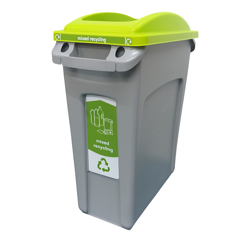 Simpler Recycling Rubbermaid Slim Jim Mixed Recycling Bin - 60 Litre