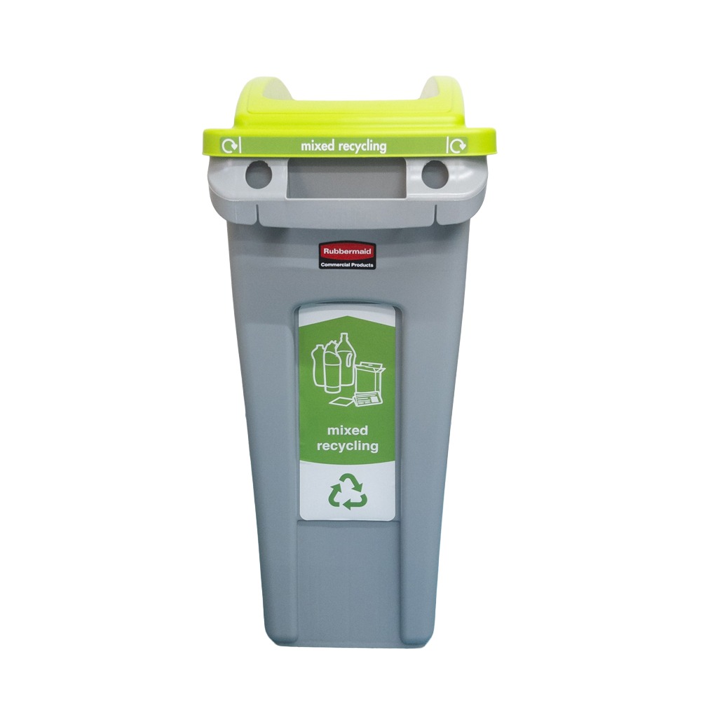 Simpler Recycling Rubbermaid Slim Jim Mixed Recycling Bin - 60 Litre
